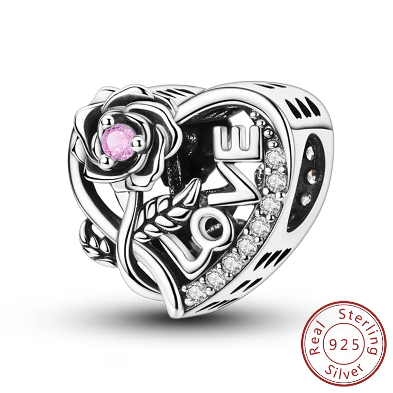 925 Sterling Silver Charm Beads — Love, Family & Life Designs