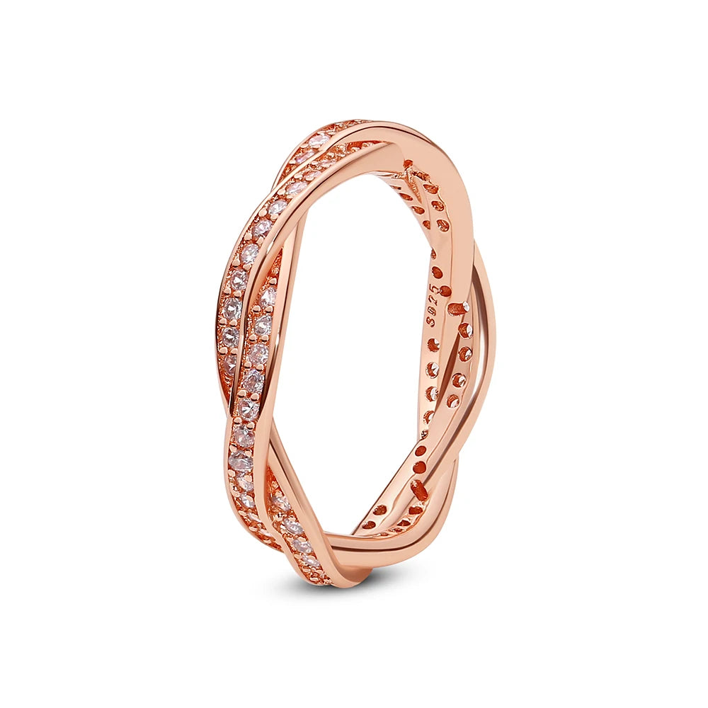 925 Sterling Silver Crown Heart Ring with Zircon