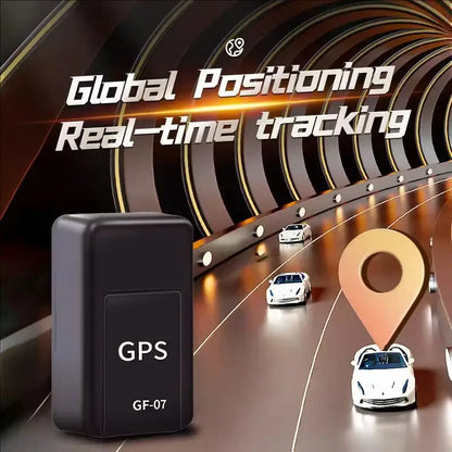 Mini portable Prime Deal Zone Gf07 GPS tracker for vehicles with strong magnetic mount and precise location via app.
