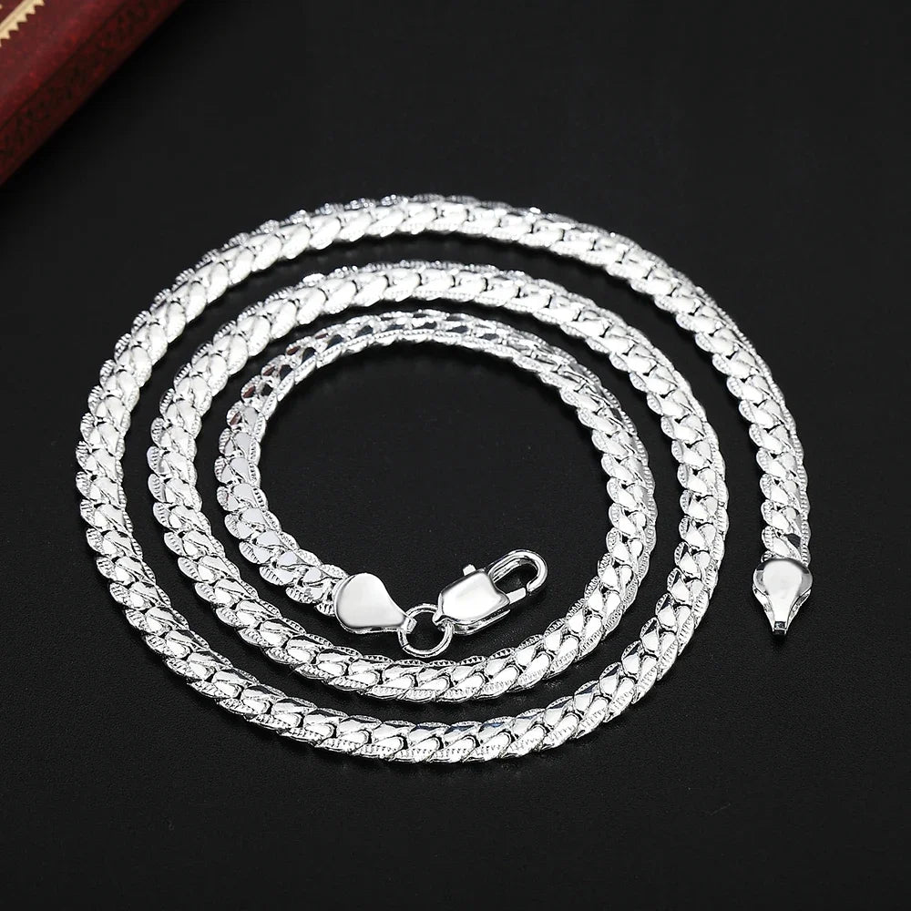 stainless steel 6mm chain necklace, unisex - view 10