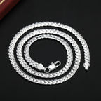 stainless steel 6mm chain necklace, unisex - view 10