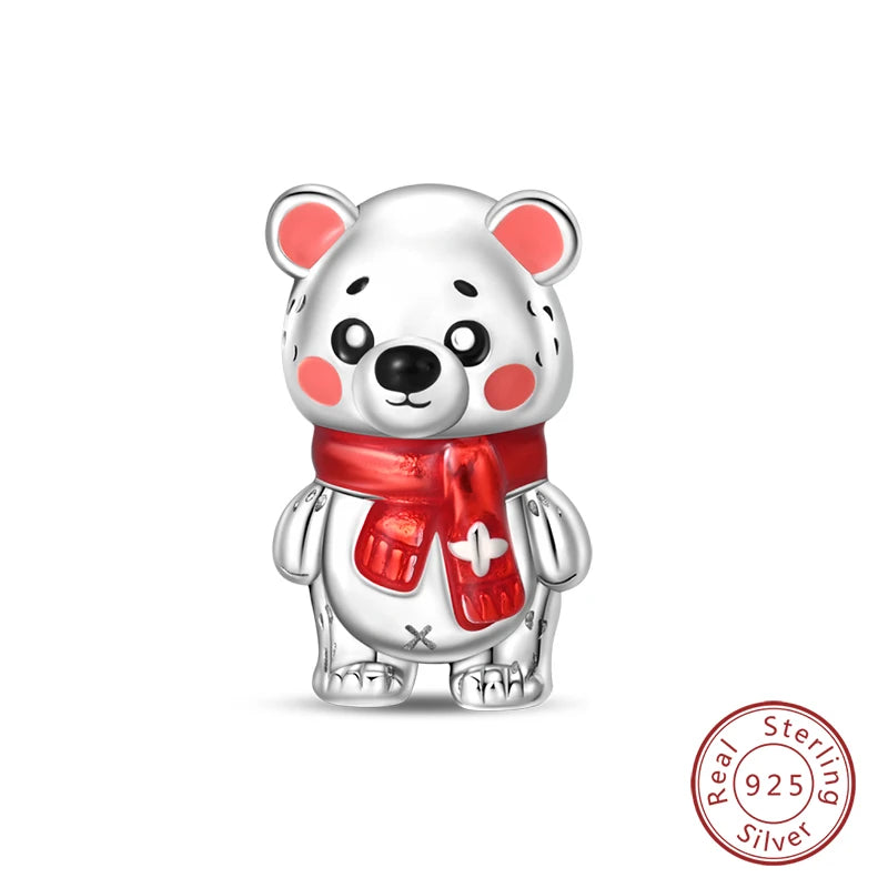 925 Sterling Silver Red Wine & Chili Charm Beads