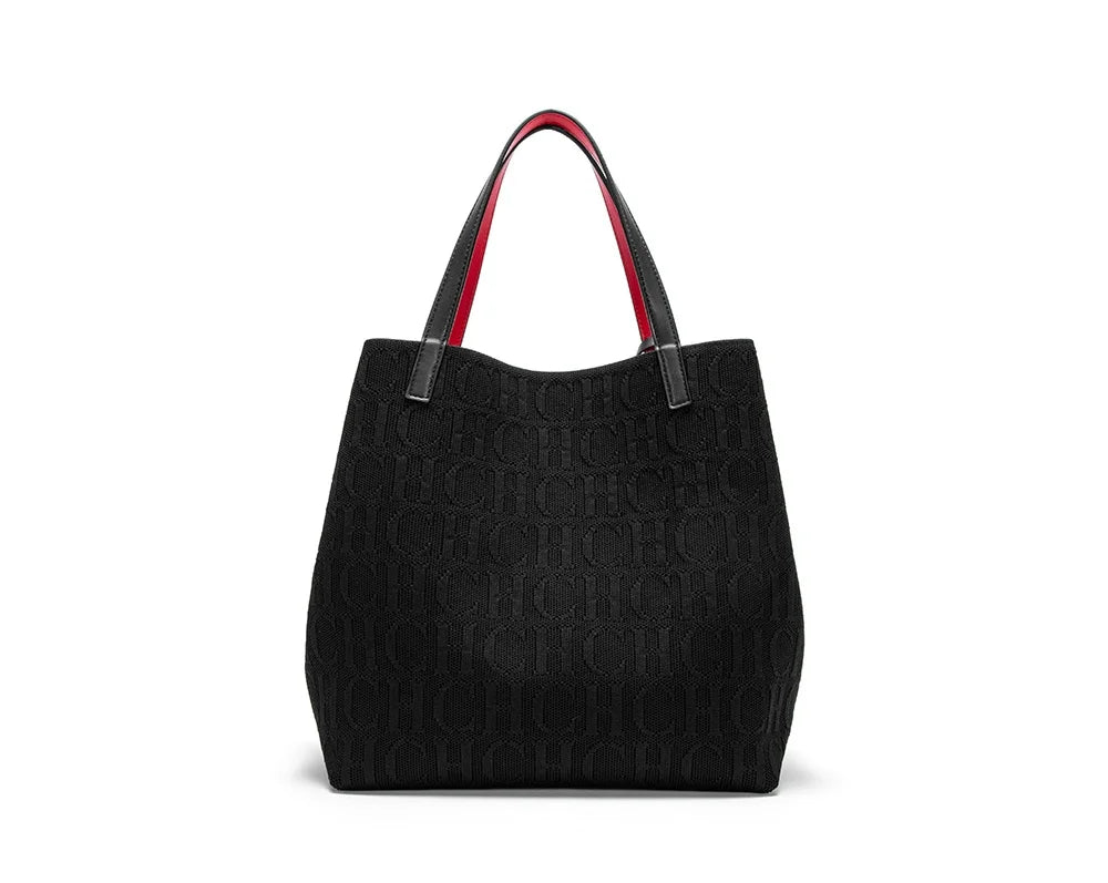 Prime Deal Zone CH high-quality craft large capacity ladies shoulder handbag with pure color and outer pocket, fashion classic design