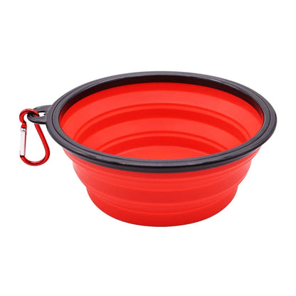 Collapsible TPR pet food and water bowl for cats and dogs, portable silicone travel bowl for outdoor use by Prime Deal Zone