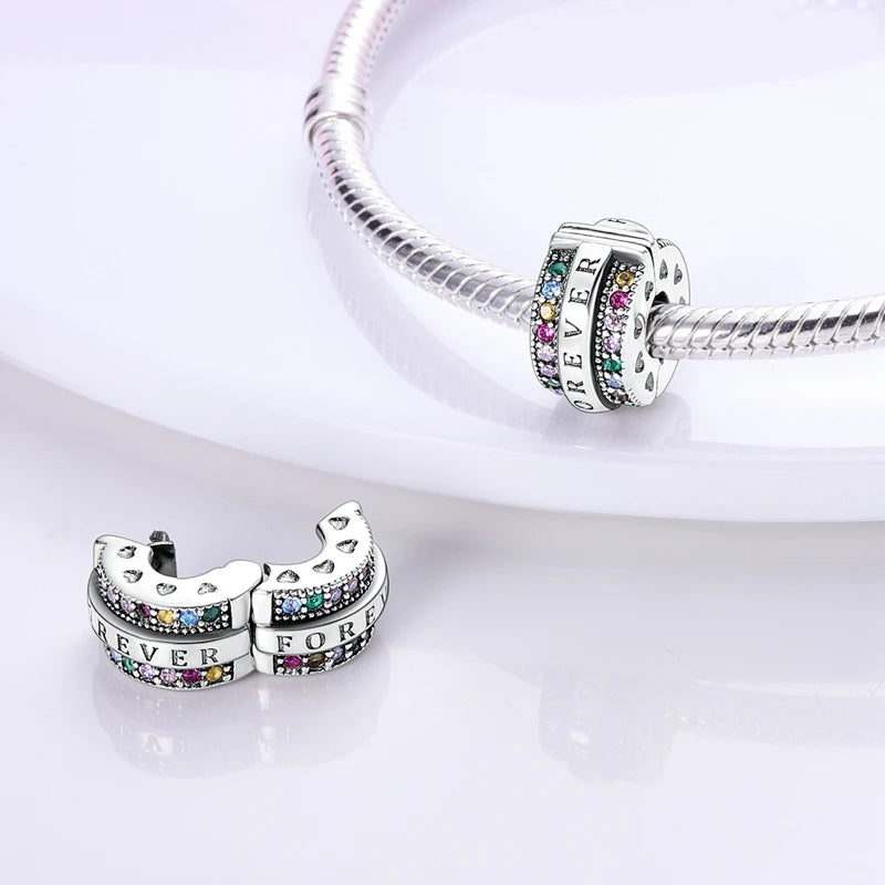 925 sterling silver charm beads, hearts and sweet love designs - view 4