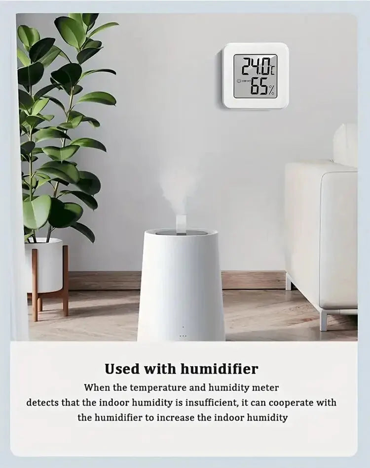Indoor mini temperature and humidity meter by Prime Deal Zone with digital display, ideal for bedrooms and home use.