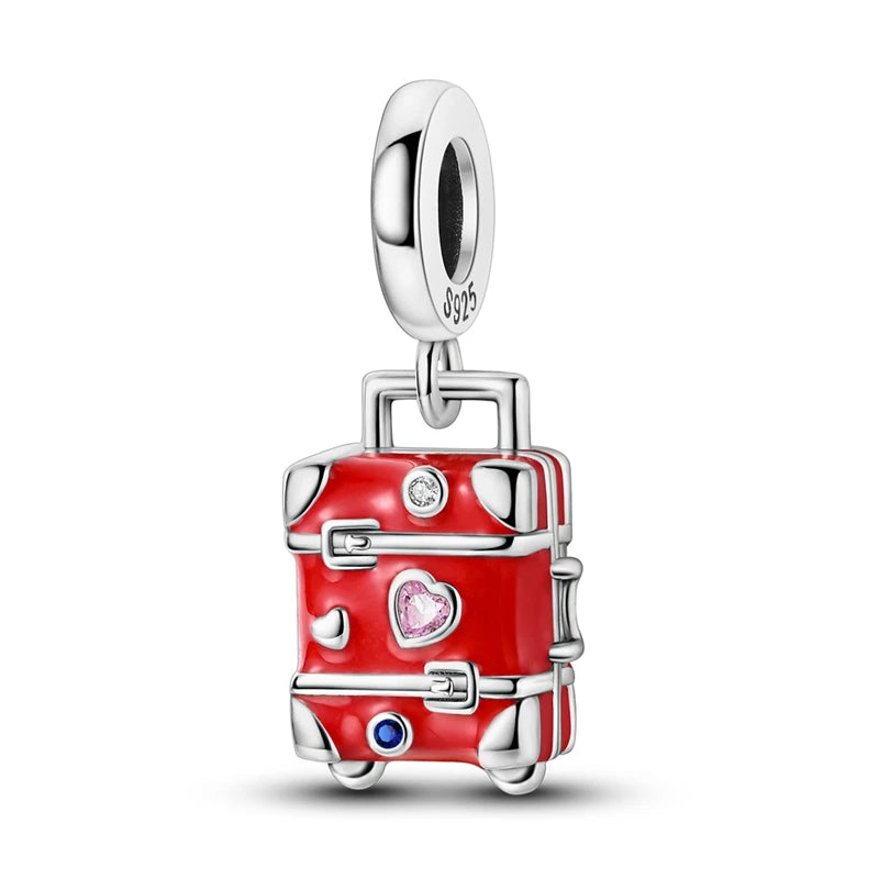 925 Sterling Silver Charm Beads — Mixed Dangle Designs