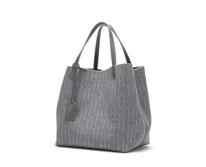 Prime Deal Zone CH high-quality craft large capacity ladies shoulder handbag with pure color design and outer pocket.