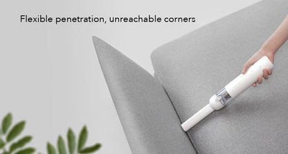 Xiaomi Mijia portable handheld vacuum cleaner with cyclone suction and mini wireless design for home and car cleaning.