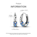 925 sterling silver butterfly hoop earrings, coloured zircon accents - view 12