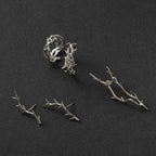 silver-plated vintage branch and thorn couple ring - view 10