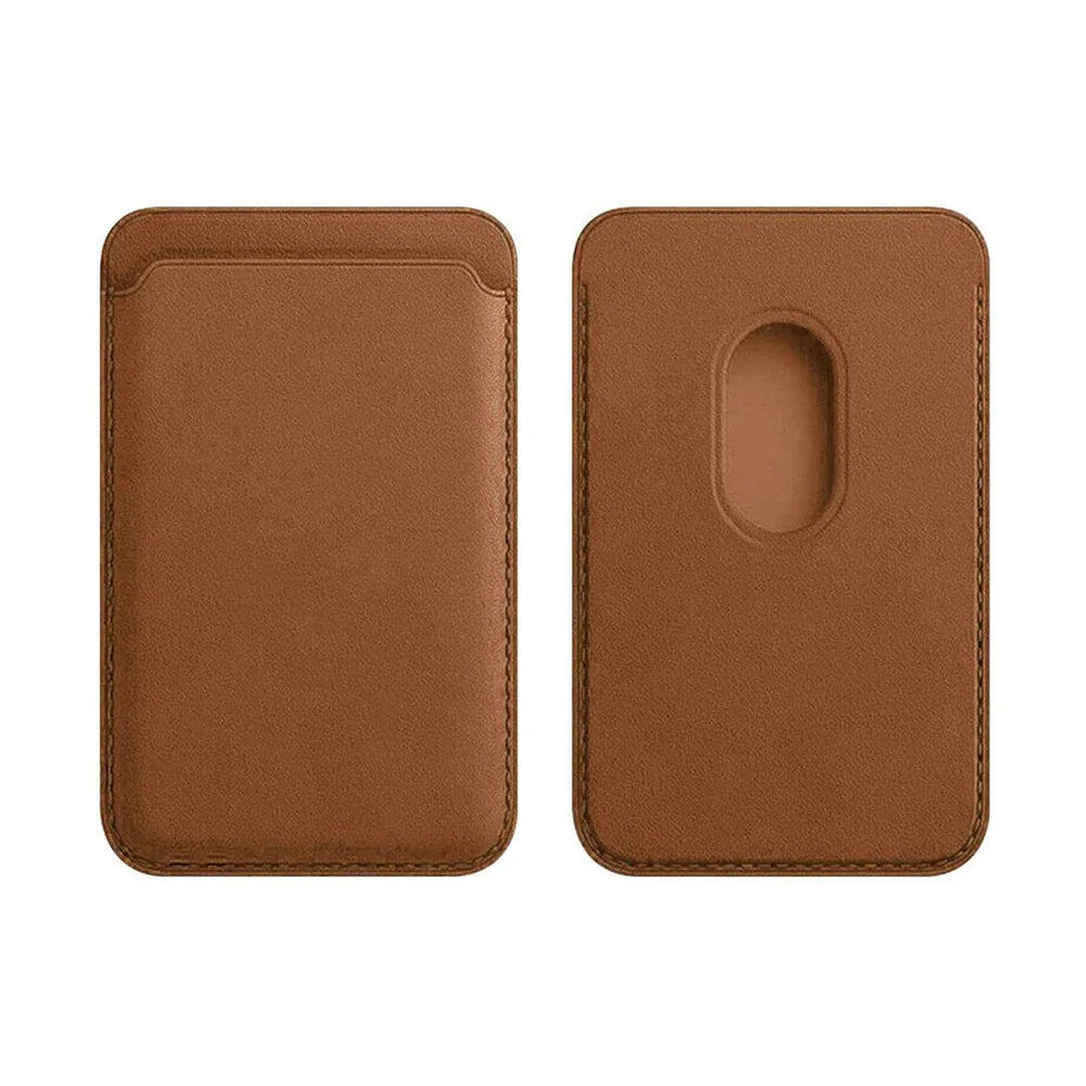 Magnetic leather wallet case for iPhone and Samsung with card holder and magnet covers, by Prime Deal Zone.