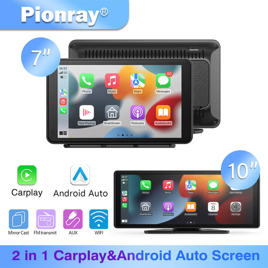 Prime Deal Zone Pionray 7/10-inch Android Auto and Wireless CarPlay portable screen for car radio and entertainment system