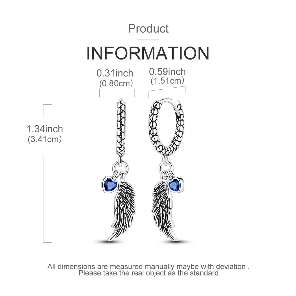 925 Sterling Silver Butterfly & Hoop Earrings — Coloured Zircon Accents