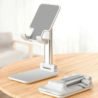 Adjustable Prime Deal Zone desk mobile phone and tablet stand holding iPhone, iPad, and Xiaomi devices securely on a workspace.