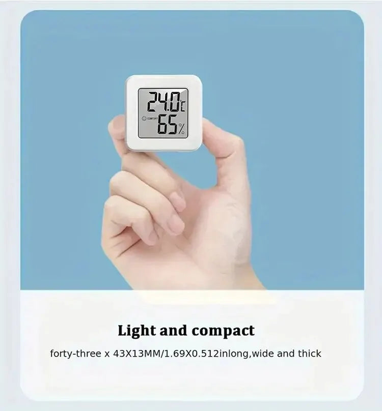 Prime Deal Zone indoor mini digital temperature and humidity meter with portable display for bedroom climate monitoring