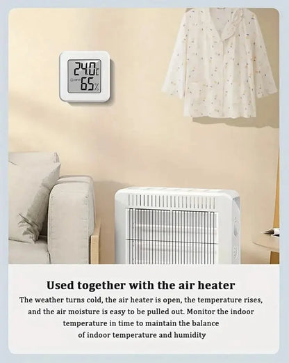 Indoor mini temperature and humidity meter by Prime Deal Zone with digital display, suitable for bedrooms and home use.
