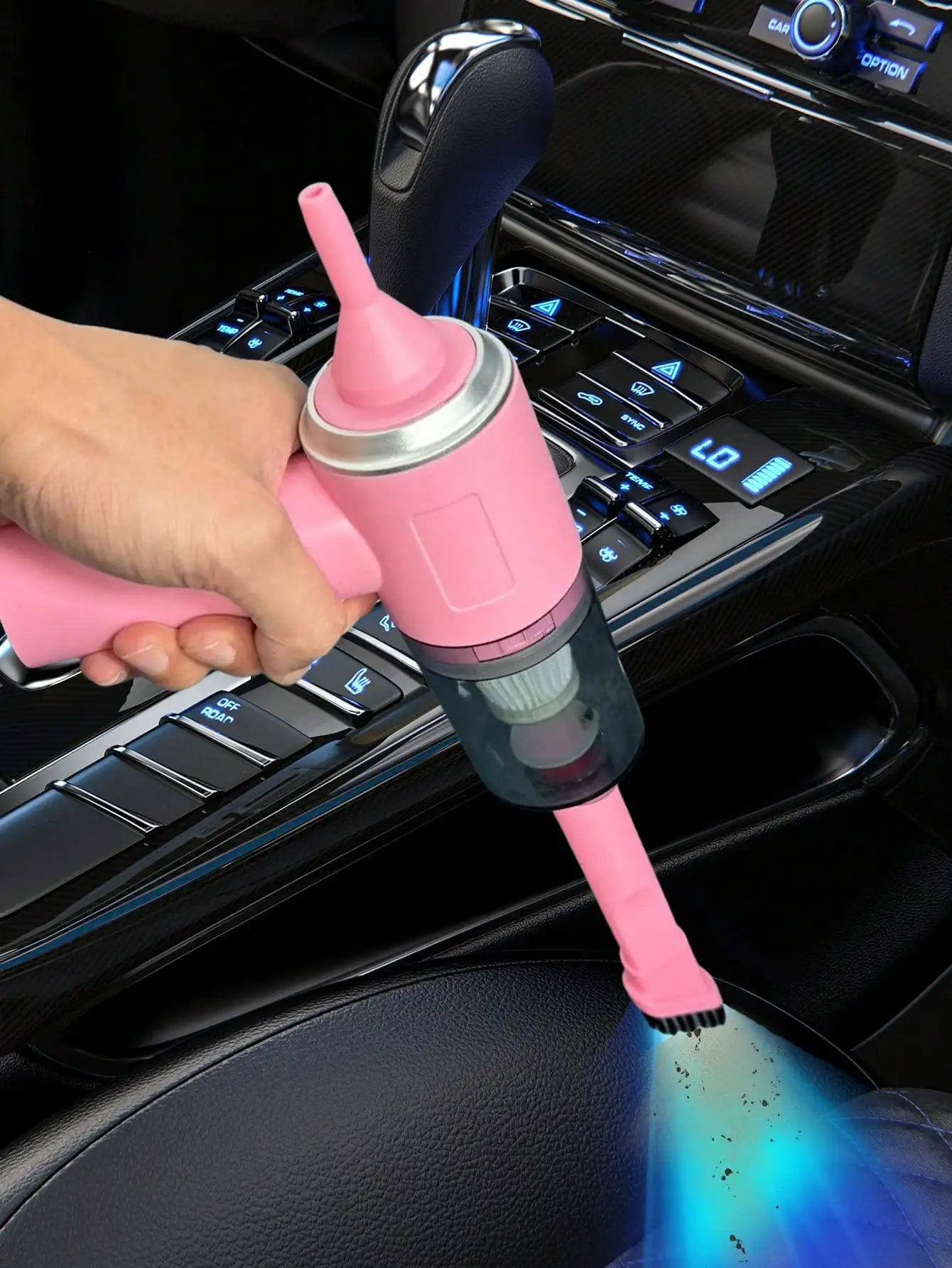 Prime Deal Zone 3-in-1 compact car and household vacuum cleaner with integrated suction and blowing functions, USB rechargeable.