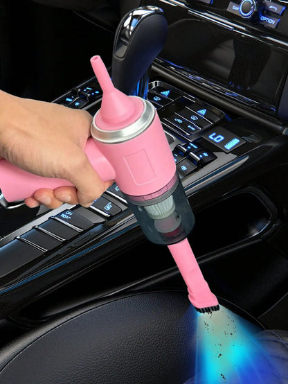 Prime Deal Zone 3-in-1 compact car and household vacuum cleaner with integrated suction and blowing functions, USB rechargeable.
