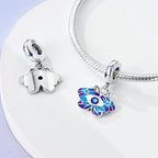 925 sterling silver charm beads, butterflies dragonflies and feathers - view 2