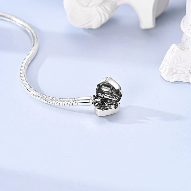 925 sterling silver heart zircon snake chain bracelet - view 20