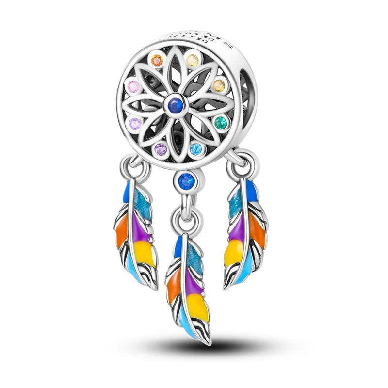 925 Sterling Silver Charm Beads — Mixed Dangle Designs