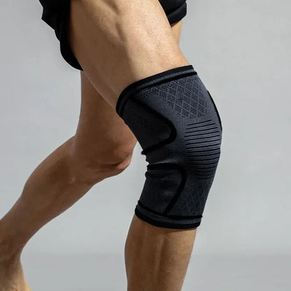 Prime Deal Zone elastic breathable compression knee support sleeve for basketball, running, and cycling, providing stability and comfort.