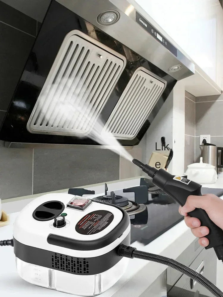 Prime Deal Zone handheld steam cleaner with high-temperature steam for cleaning air conditioners, kitchens, cars, floors, and more.