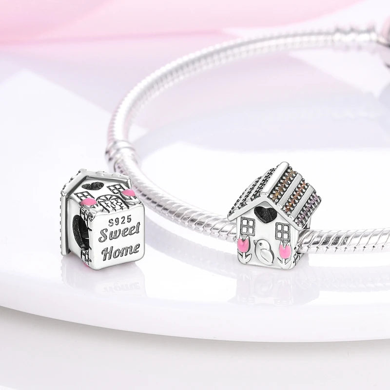 925 sterling silver charm beads, love family and life designs - view 11