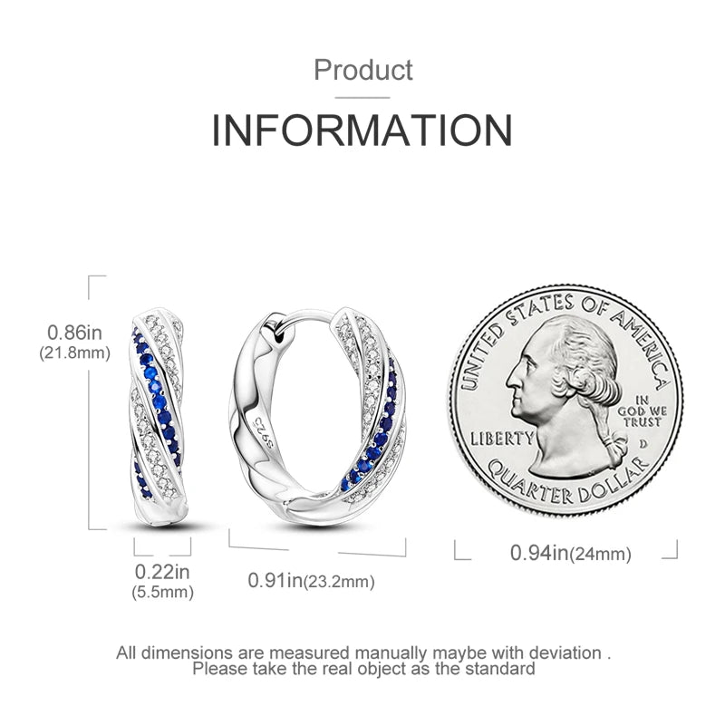 925 sterling silver butterfly hoop earrings, coloured zircon accents - view 14