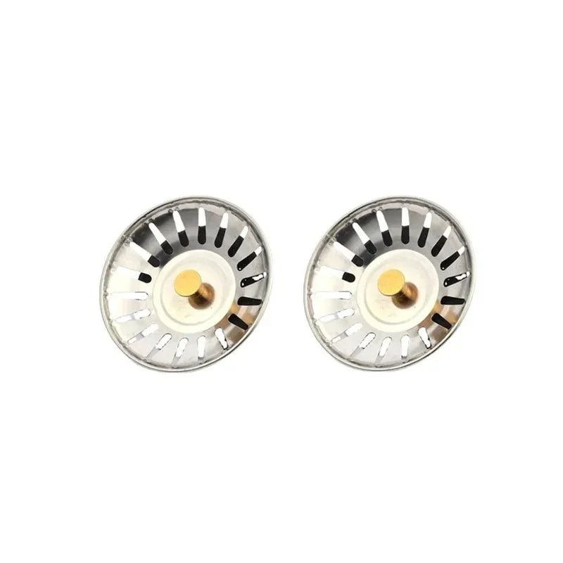 Prime Deal Zone 2-piece kitchen sink strainer stopper and filter set with waste plug for preventing debris in kitchen drain.