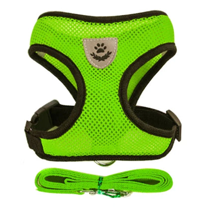Adjustable Prime Deal Zone cat harness vest with leash, mesh polyester for small and medium dogs and puppies, pet walking accessory