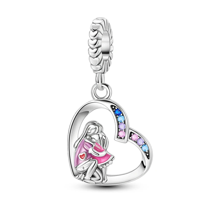 925 Sterling Silver Charm Beads — Mixed Dangle Designs