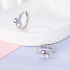 925 Sterling Silver Zircon Drop Earrings — Four-Leaf Clover & Star Designs