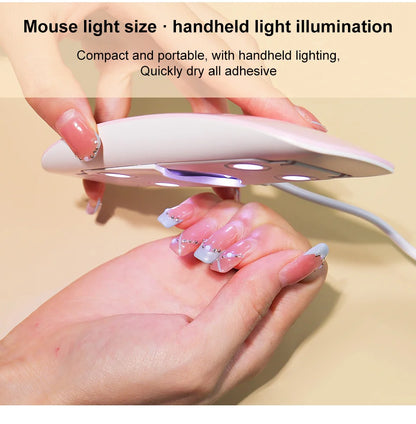 Prime Deal Zone 6W mini nail dryer with 6 LED UV lamp, portable home use nail polish drying machine with USB cable