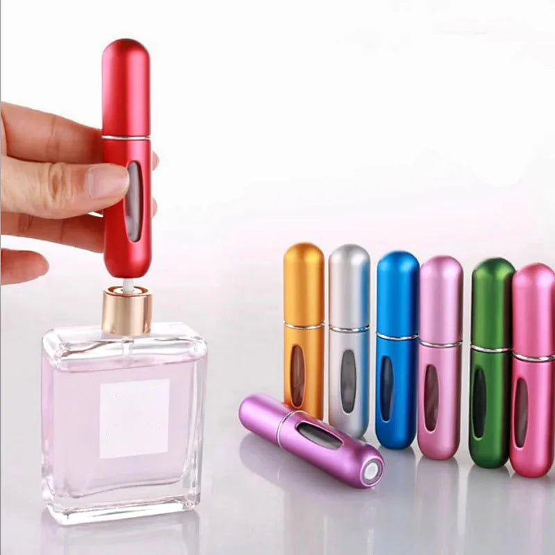 Prime Deal Zone 5ml refillable perfume spray bottle, portable mini atomizer for travel, empty cosmetic container with scent pump