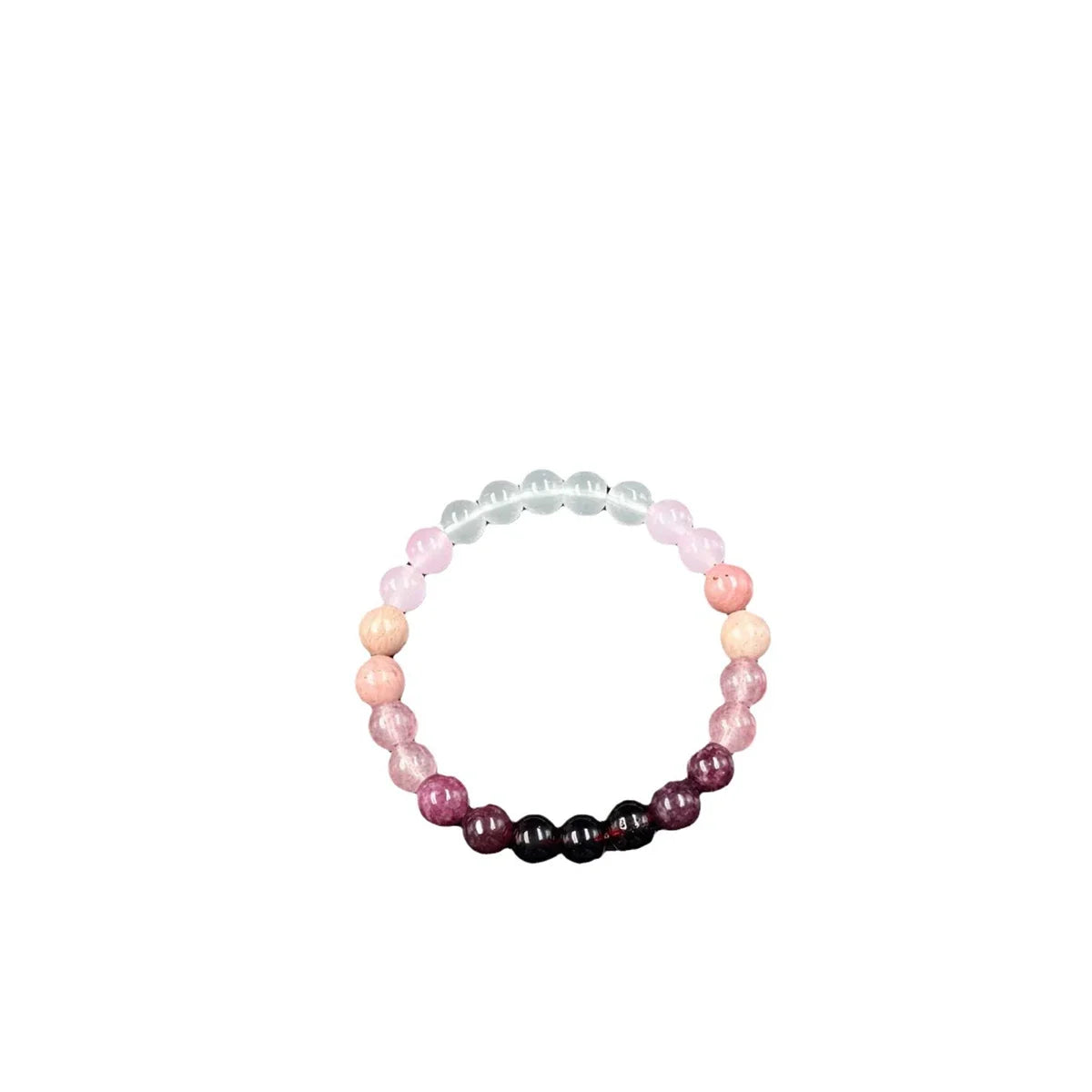 Pink Amethyst couple bracelets set with genuine beaded stones, romantic handmade jewelry for women and men.