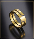 stainless steel minimalist band ring - view 6