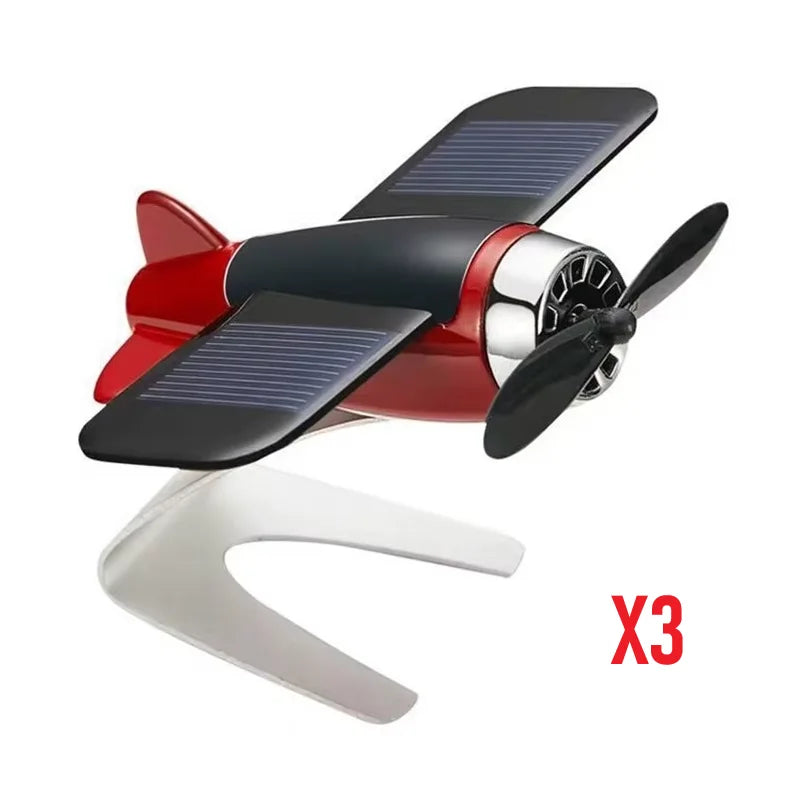 Creative solar airplane desktop ornament by Prime Deal Zone, suitable as a car interior decoration for women and men.