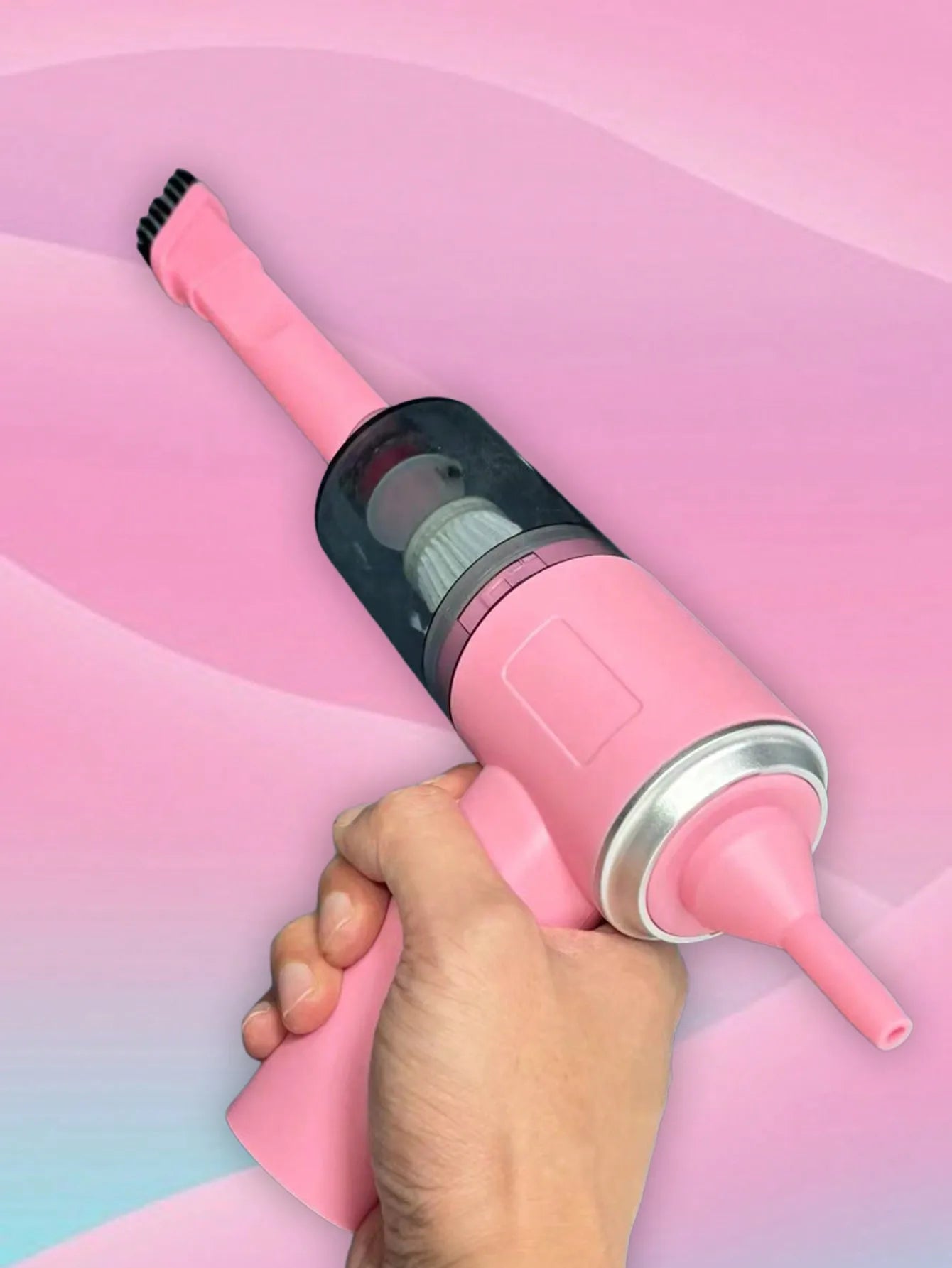 Prime Deal Zone 3-in-1 vacuum cleaner with integrated suction and blowing functions, USB rechargeable for car and household use.