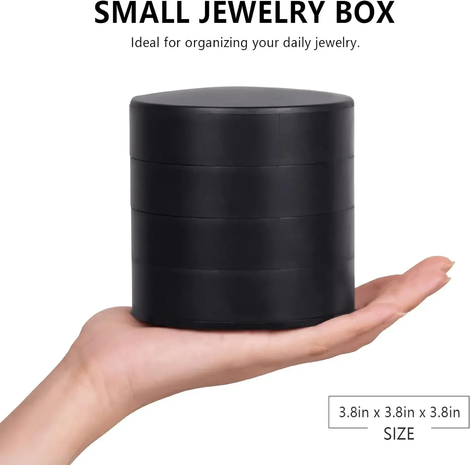 Rotating jewellery box top compartment view