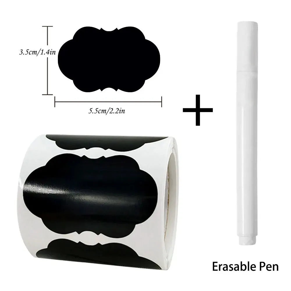 Set of 120 Prime Deal Zone removable blackboard stickers with erasable pen, waterproof chalkboard labels for home and kitchen use