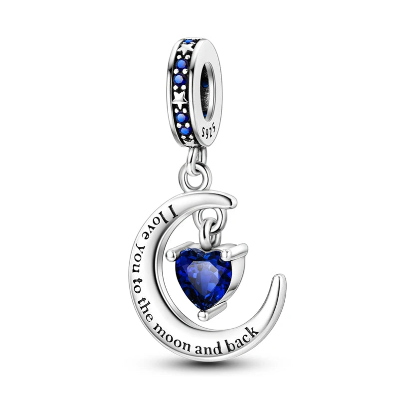 925 Sterling Silver Charm Beads — Mixed Dangle Designs