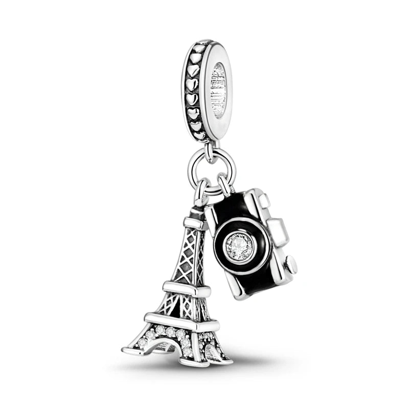 925 Sterling Silver Charm Beads — Mixed Dangle Designs