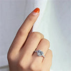 Elegant love zircon ring for women, featuring simple and stylish design, perfect for wedding or engagement jewelry.