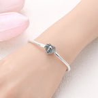 925 Sterling Silver Heart Zircon Snake Chain Bracelet — Multiple Designs, 17–20cm