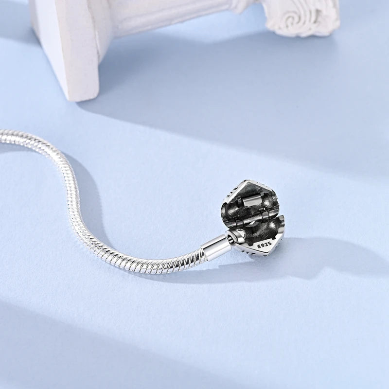 925 Sterling Silver Heart Zircon Snake Chain Bracelet — Multiple Designs, 17–20cm