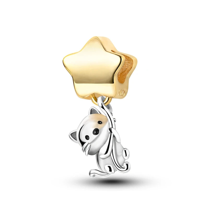 925 Sterling Silver Charm Beads — Mixed Dangle Designs