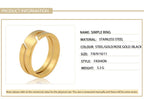 stainless steel minimalist band ring - view 7