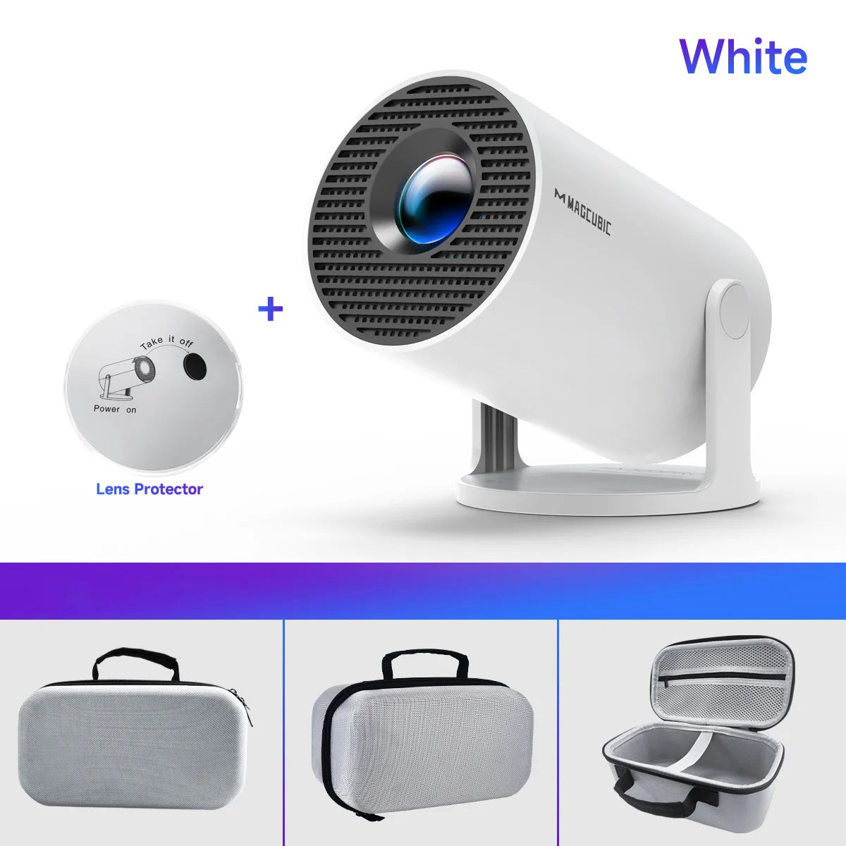 Prime Deal Zone Magcubic HY300 Pro smart projector displaying a vibrant 8K image with Android 14 interface and dual WiFi6 connectivity.